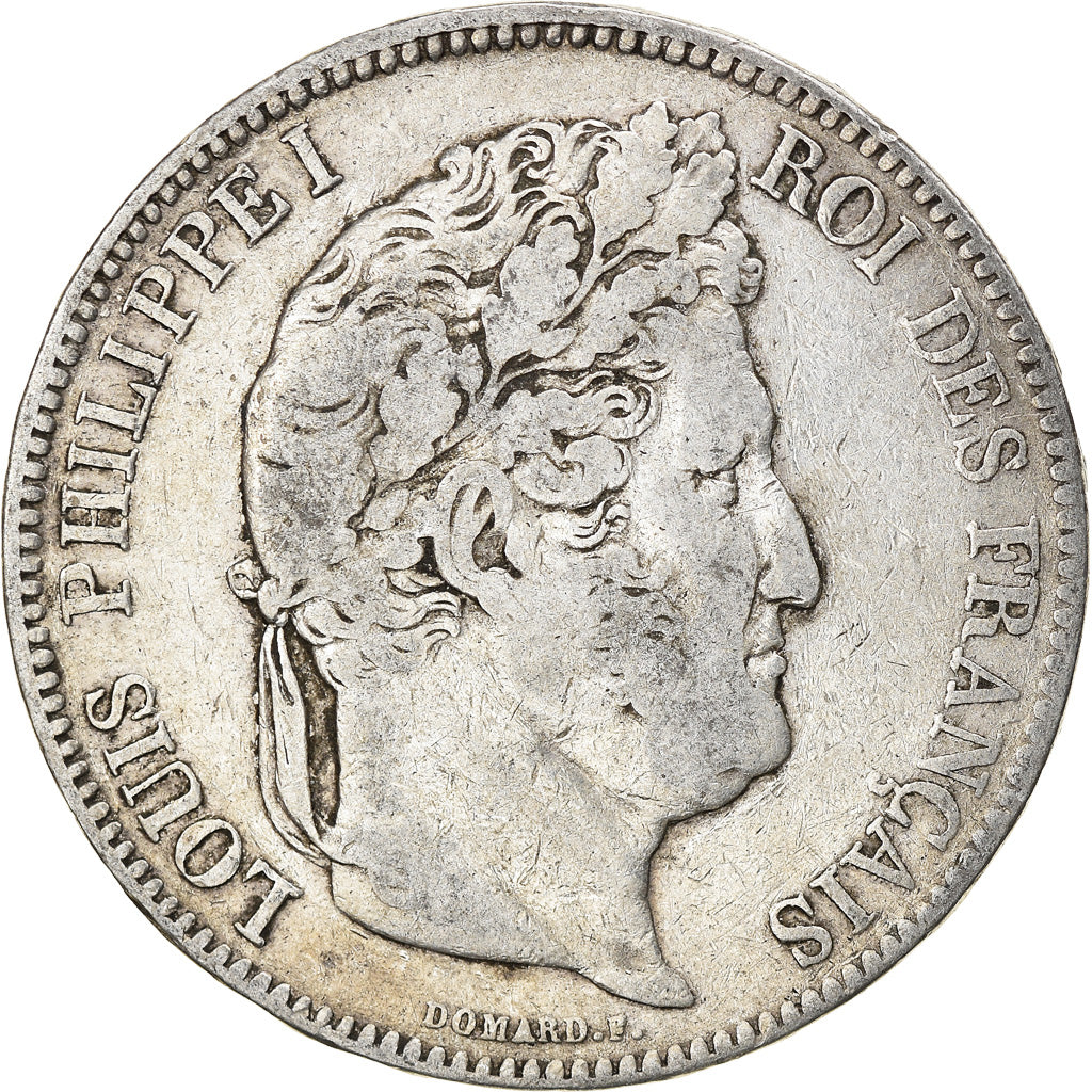 Moneta, Francia, Louis-Philippe, 5 Francs, 1833, Lille, MB, Argento, KM:749.13