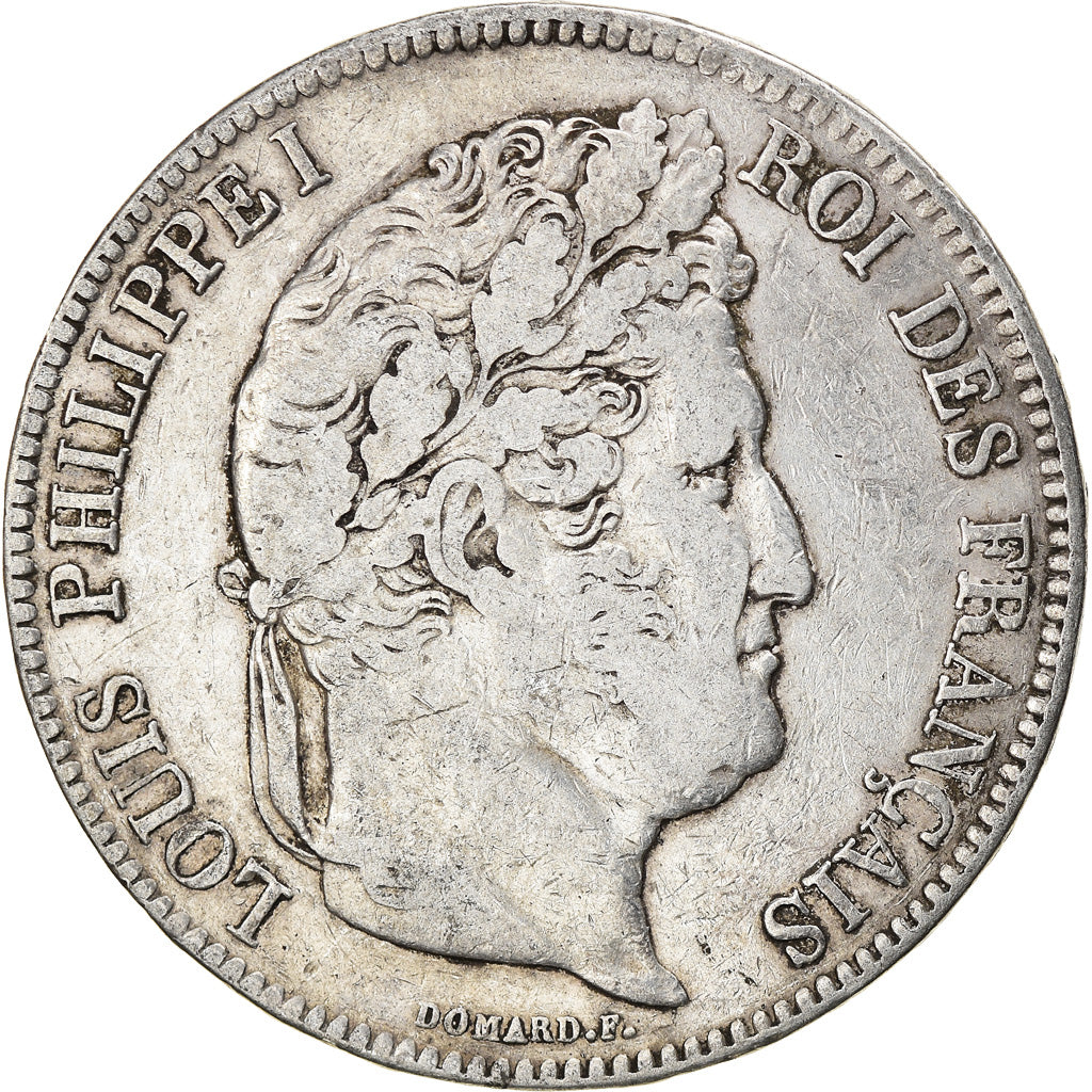 Coin, France, Louis-Philippe, 5 Francs, 1833, Lille, VF(20-25), Silver