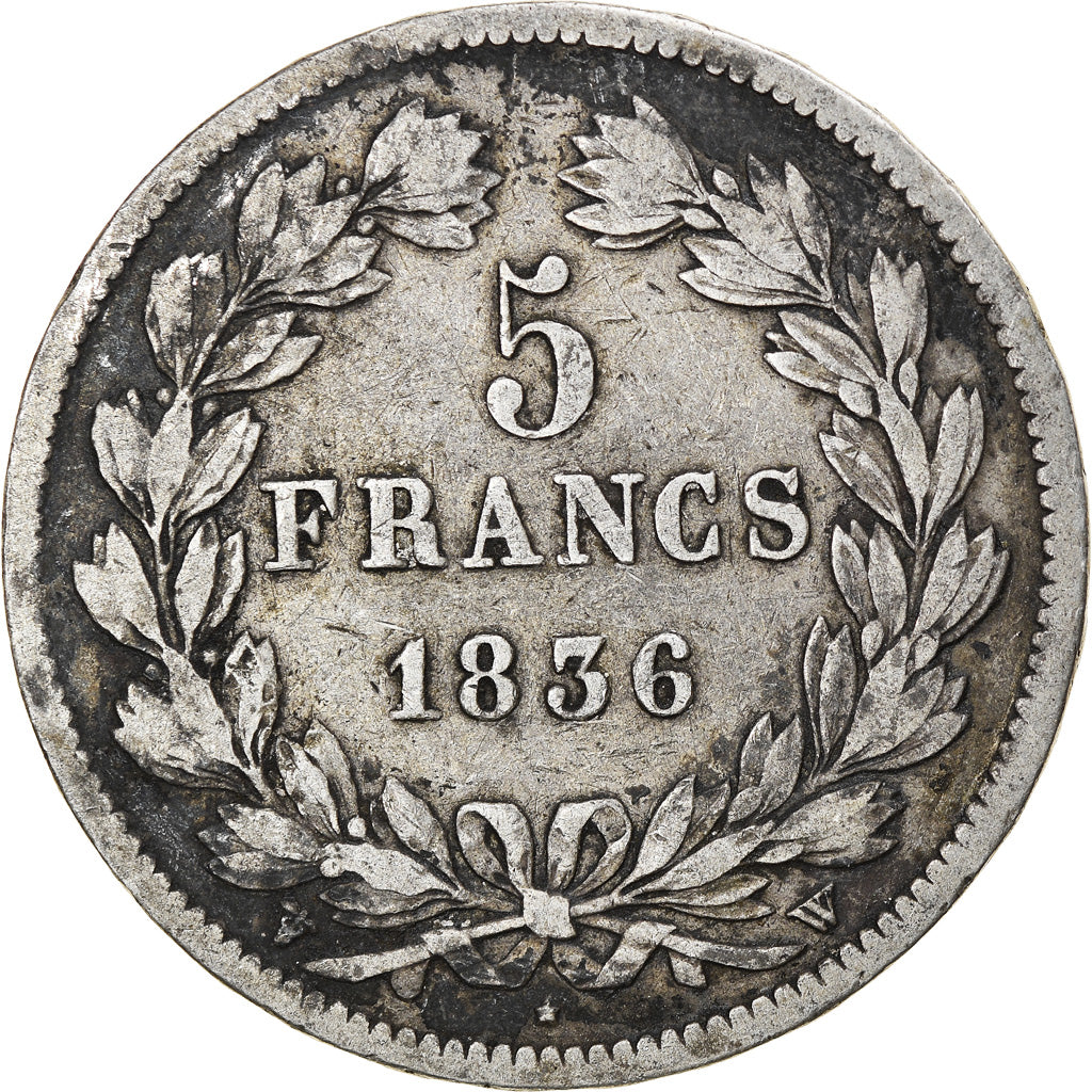 Münze, Frankreich, Louis-Philippe, 5 Francs, 1836, Lille, S, Silber, KM:749.13