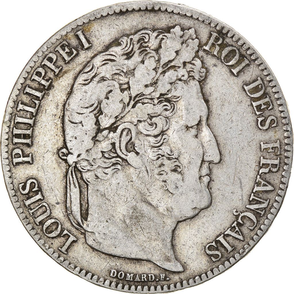 Coin, France, Louis-Philippe, 5 Francs, 1837, Lille, VF(20-25), Silver