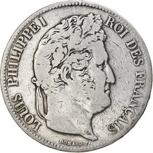 Coin, France, Louis-Philippe, 5 Francs, 1839, Lille, VF(20-25), Silver