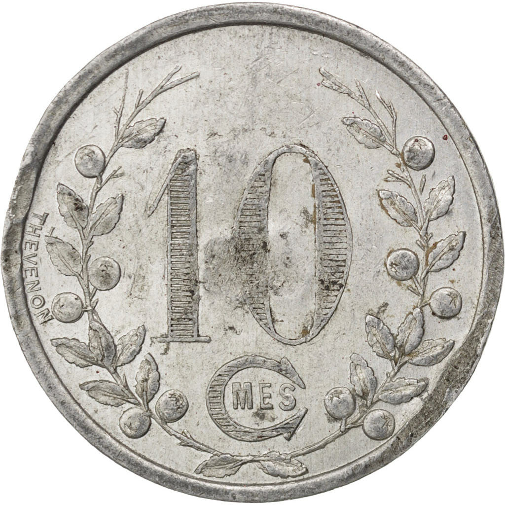 Francia, 10 Centimes, 1921, MB, Alluminio, Elie:40.2