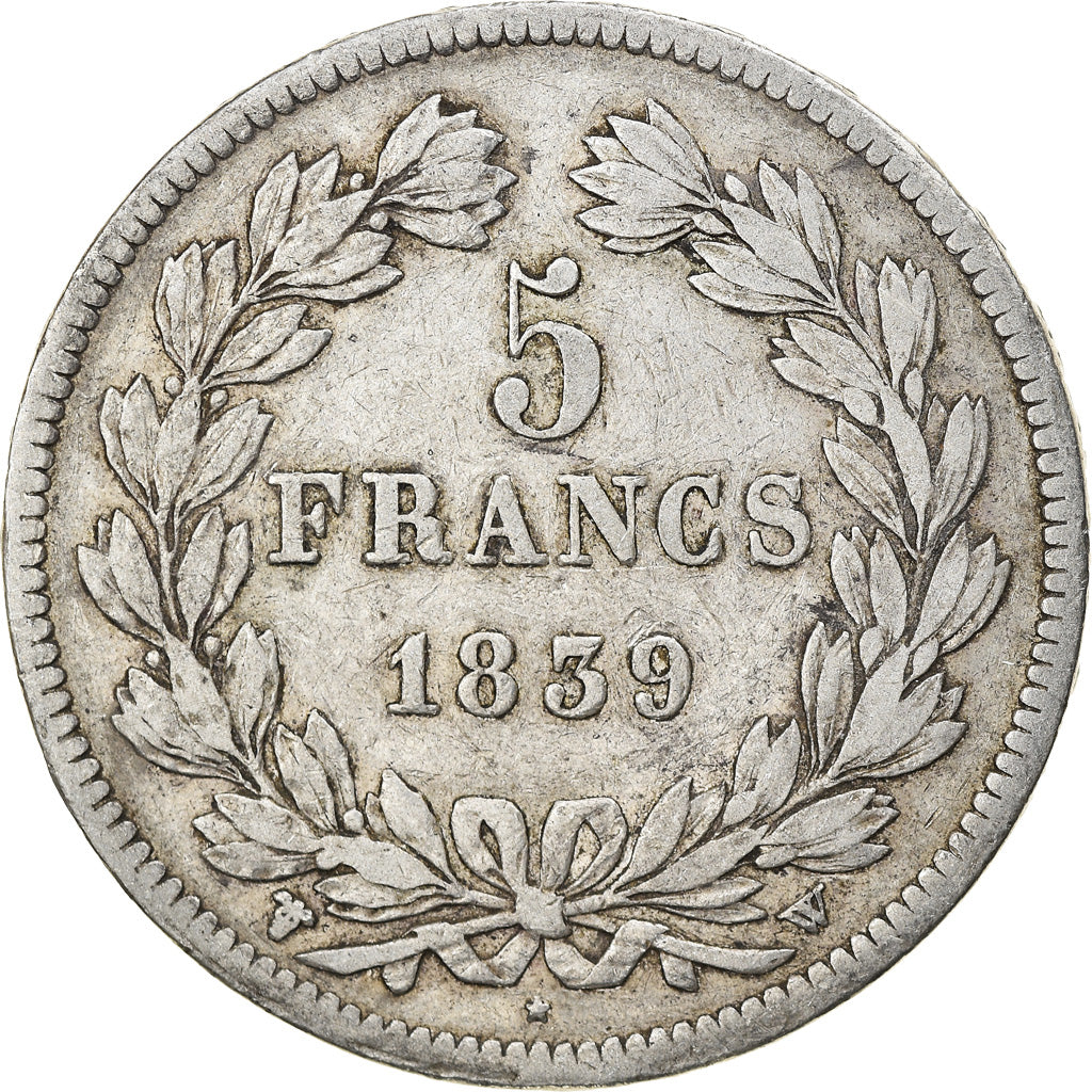 Monnaie, France, Louis-Philippe, 5 Francs, 1839, Lille, TB+, Argent