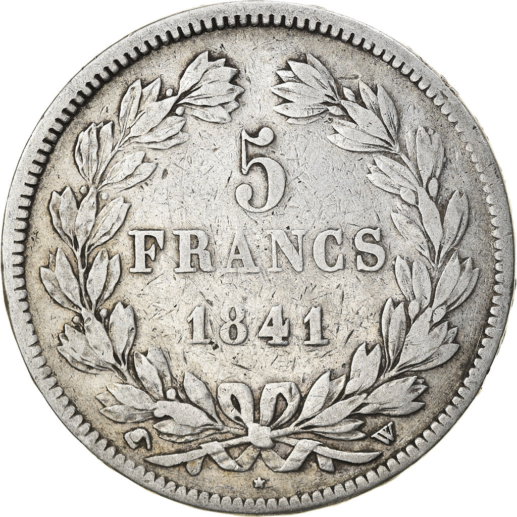 Munten, Frankrijk, Louis-Philippe, 5 Francs, 1841, Lille, FR, Zilver, KM:749.13