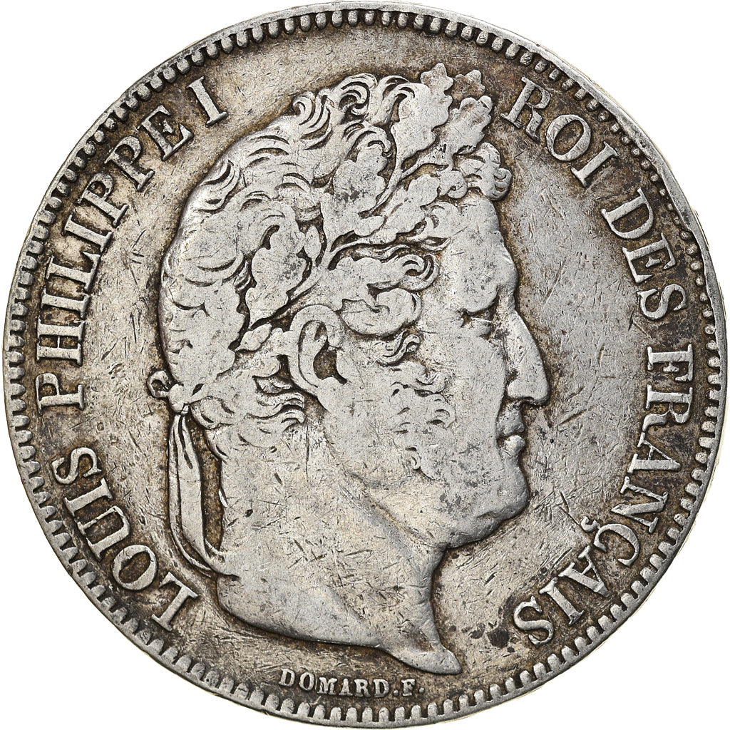 Coin, France, Louis-Philippe, 5 Francs, 1843, Lille, VF(30-35), Silver