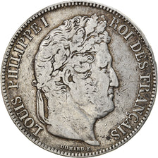 Coin, France, Louis-Philippe, 5 Francs, 1843, Lille, VF(30-35), Silver