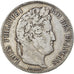 Moneta, Francia, Louis-Philippe, 5 Francs, 1843, Lille, MB+, Argento, KM:749.13