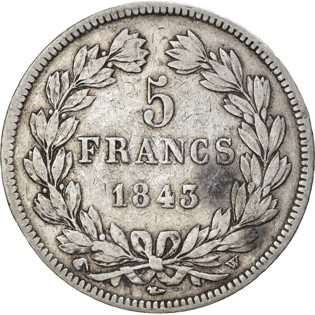 Monnaie, France, Louis-Philippe, 5 Francs, 1843, Lille, TB+, Argent