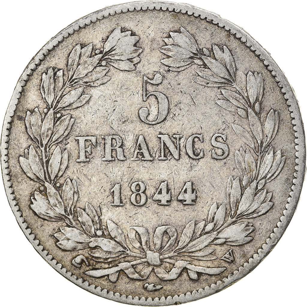 Moneta, Francia, Louis-Philippe, 5 Francs, 1844, Lille, MB, Argento, KM:749.13