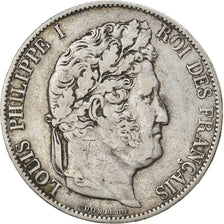 Monnaie, France, Louis-Philippe, 5 Francs, 1844, Lille, TB+, Argent