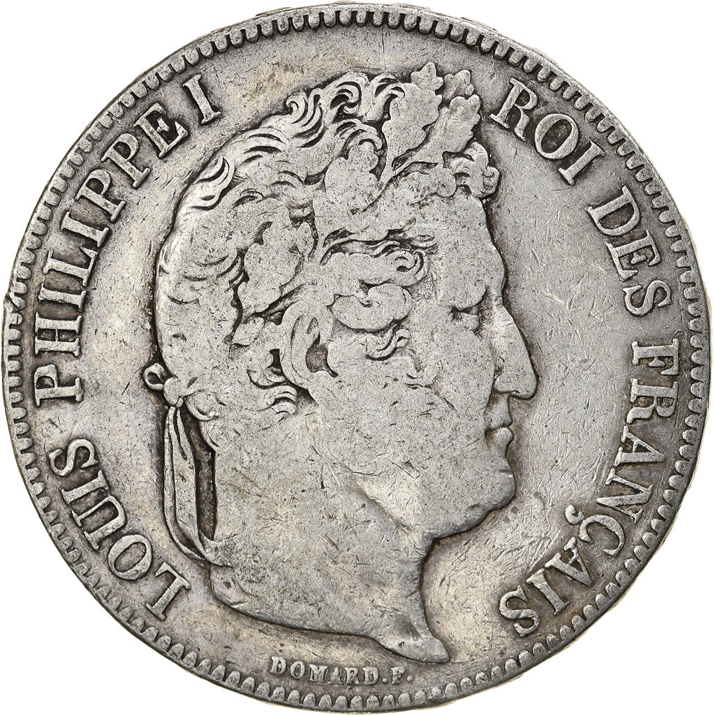 Coin, France, Louis-Philippe, 5 Francs, 1842, Rouen, VF(20-25), Silver, KM:749.2