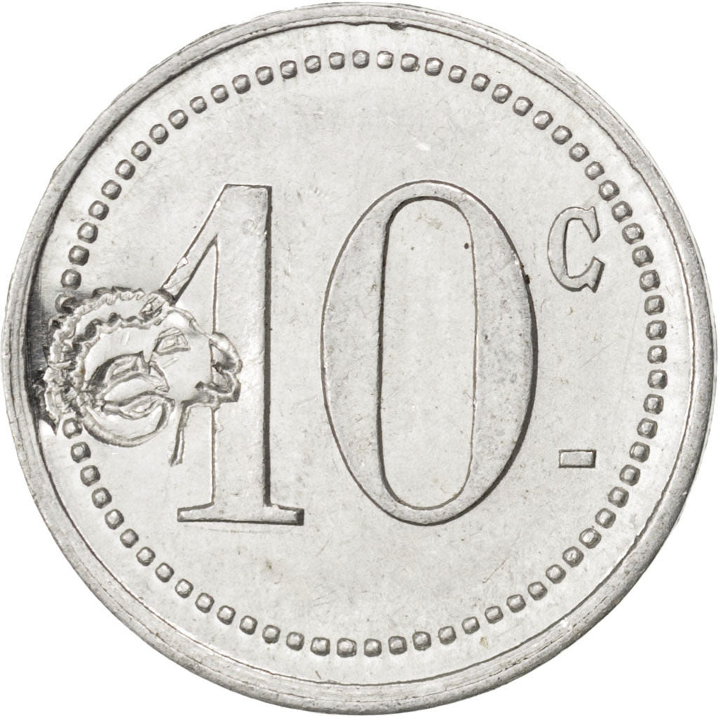 France, 10 Centimes, AU(55-58), Aluminium, Elie #10.4, 0.72