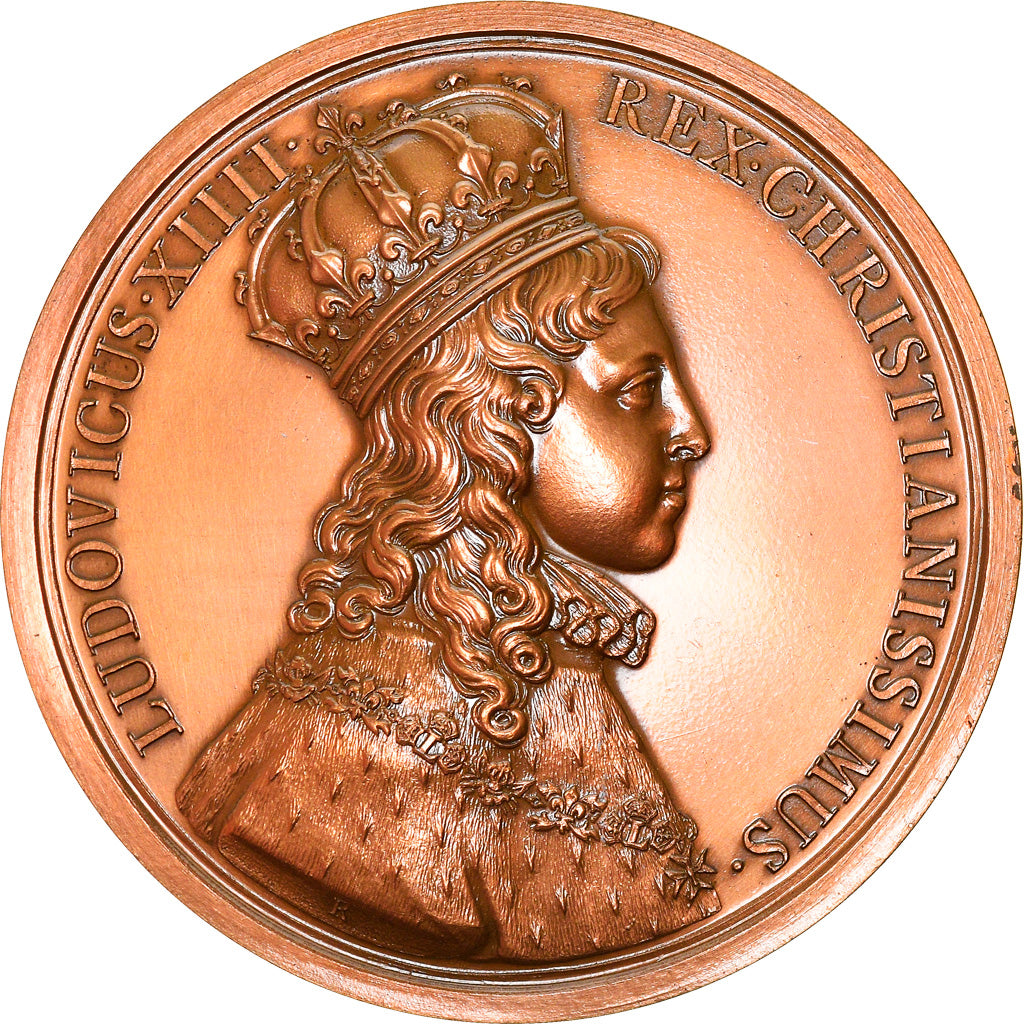 France, Medal, VIlle de Reims, Sacre de Louis XIV, History, Molart, Restrike