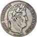 Moeda, França, Louis-Philippe, 5 Francs, 1837, Rouen, VF(30-35), Prata