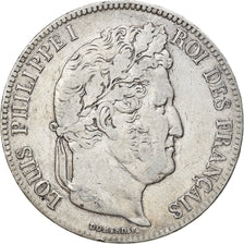 Münze, Frankreich, Louis-Philippe, 5 Francs, 1837, Rouen, S+, Silber, KM:749.2