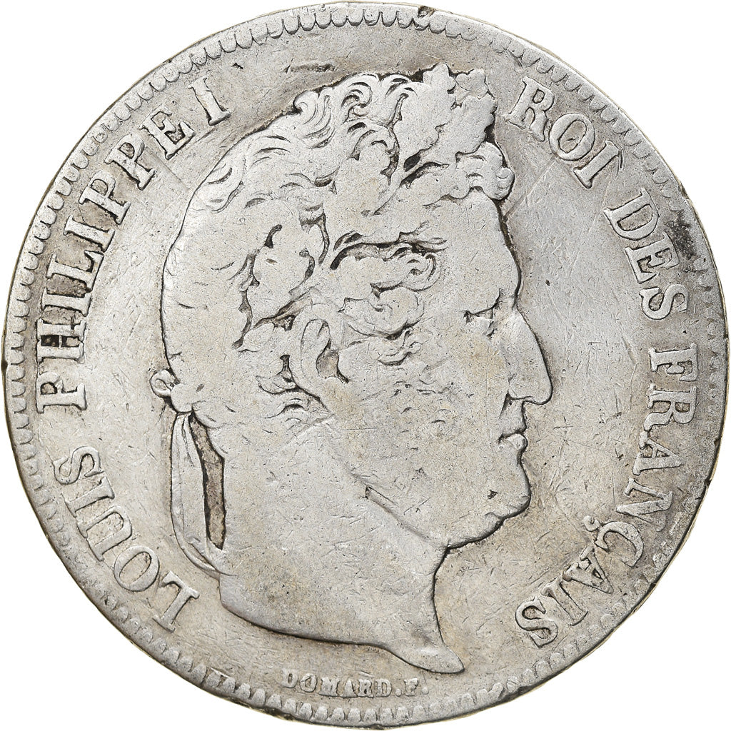 Coin, France, Louis-Philippe, 5 Francs, 1836, Rouen, VF(20-25), Silver