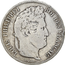 Moneta, Francia, Louis-Philippe, 5 Francs, 1836, Rouen, MB, Argento, KM:749.2