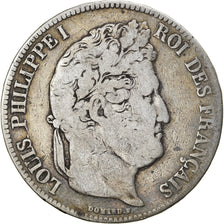 Moneta, Francia, Louis-Philippe, 5 Francs, 1835, Rouen, MB, Argento, KM:749.2