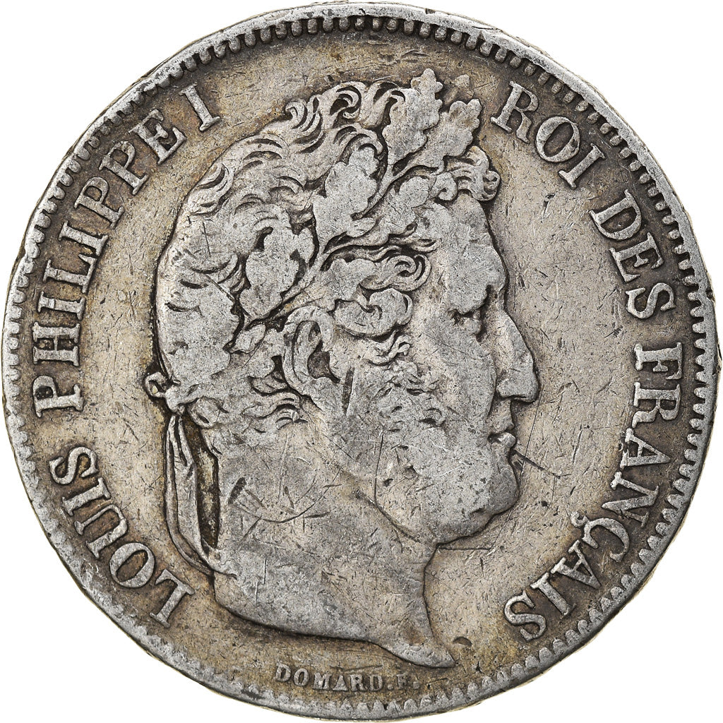 Coin, France, Louis-Philippe, 5 Francs, 1833, Rouen, VF(20-25), Silver