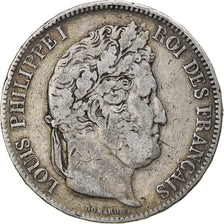 Coin, France, Louis-Philippe, 5 Francs, 1833, Rouen, VF(20-25), Silver