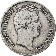 Moneta, Francia, Louis-Philippe, 5 Francs, 1831, Rouen, MB+, Argento, KM:735.2