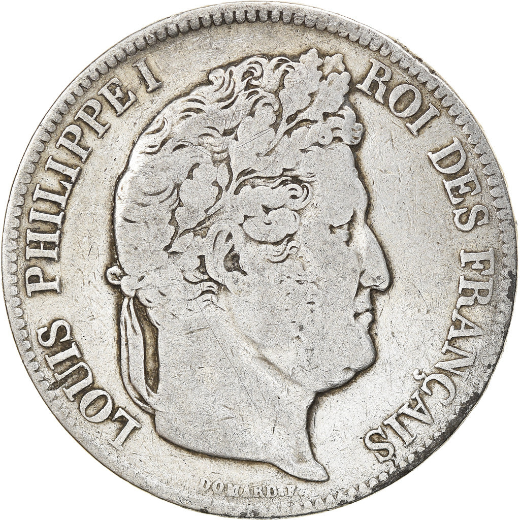 Monnaie, France, Louis-Philippe, 5 Francs, 1833, Strasbourg, TB, Argent