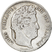 Monnaie, France, Louis-Philippe, 5 Francs, 1833, Strasbourg, TB, Argent