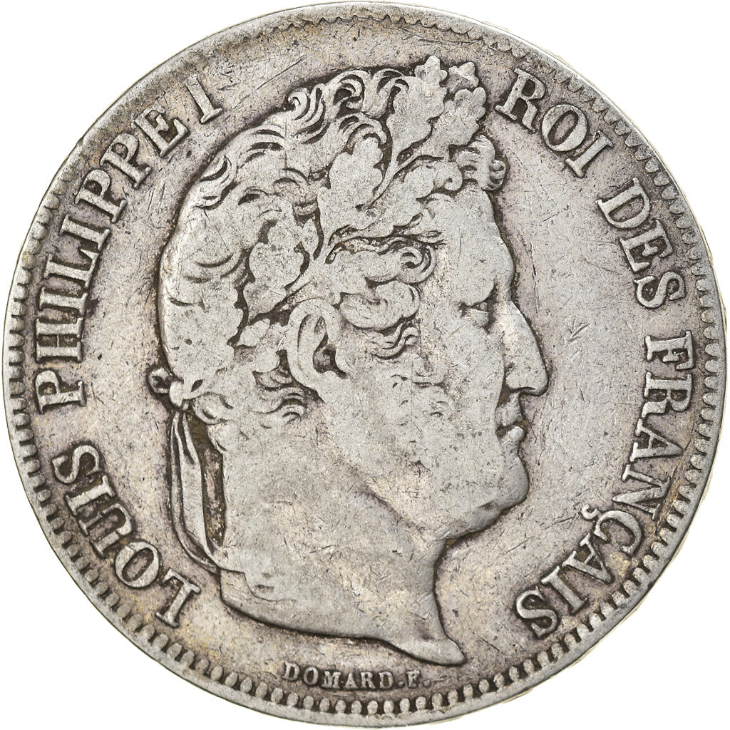 Munten, Frankrijk, Louis-Philippe, 5 Francs, 1833, Strasbourg, FR+, Zilver