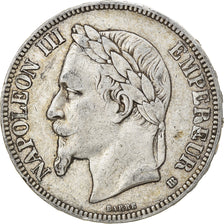Münze, Frankreich, Napoléon III, 5 Francs, 1867, Strasbourg, SS, Silber