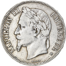 Coin, France, Napoléon III, 5 Francs, 1867, Strasbourg, EF(40-45), Silver
