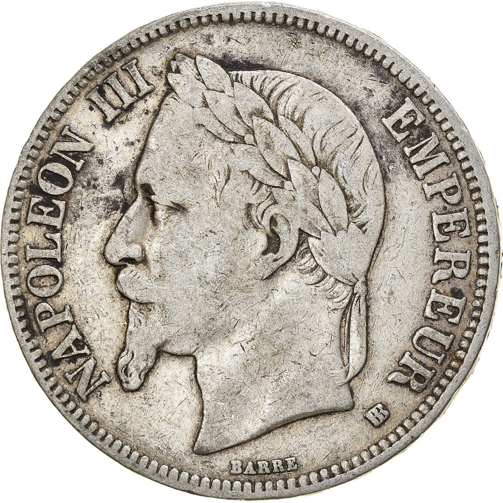 Münze, Frankreich, Napoléon III, 5 Francs, 1870, Strasbourg, SS, Silber