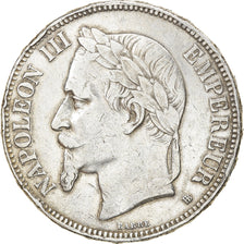 Moneta, Francia, Napoléon III, 5 Francs, 1870, Strasbourg, BB, Argento