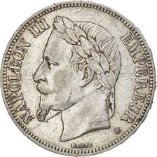Moneta, Francia, Napoléon III, 5 Francs, 1870, Strasbourg, BB, Argento