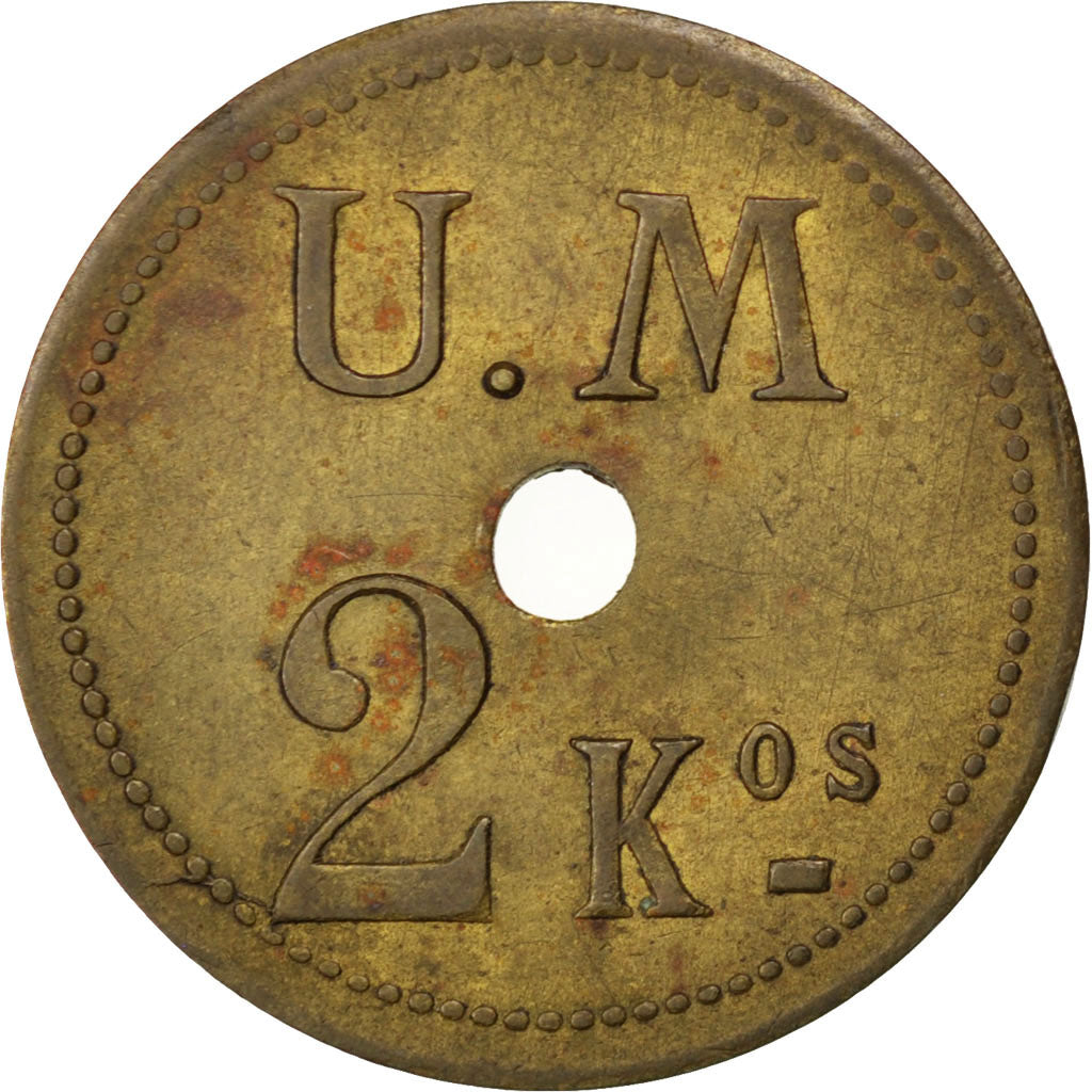 Coin, France, 2 Kilos, EF(40-45), Brass, Elie:70.3