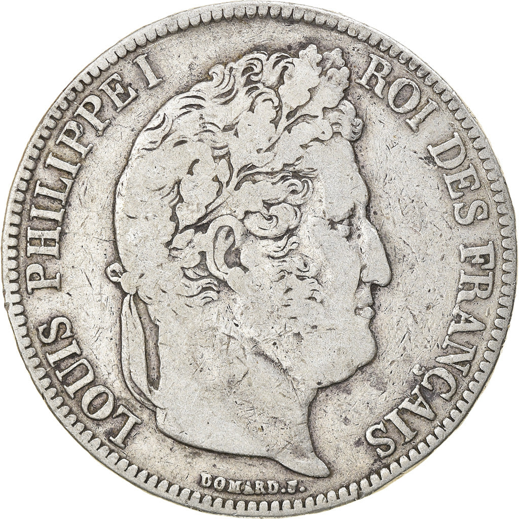 Moneta, Francia, Louis-Philippe, 5 Francs, 1834, Bordeaux, MB, Argento
