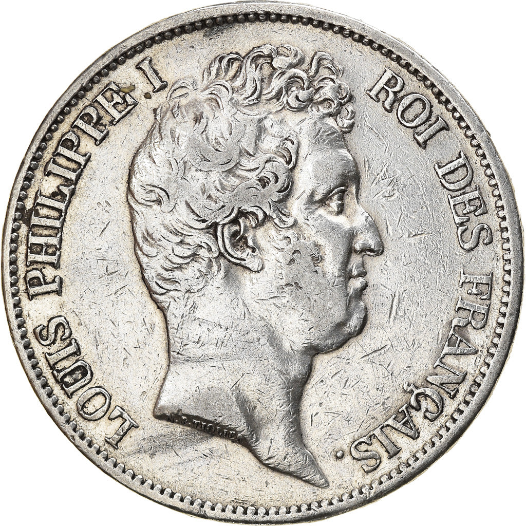 Moneta, Francia, Louis-Philippe, 5 Francs, 1831, Paris, MB+, Argento, KM:736.1