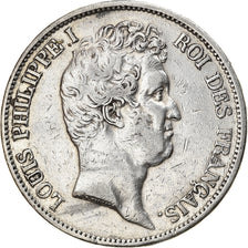 Moneta, Francia, Louis-Philippe, 5 Francs, 1831, Paris, MB+, Argento, KM:736.1