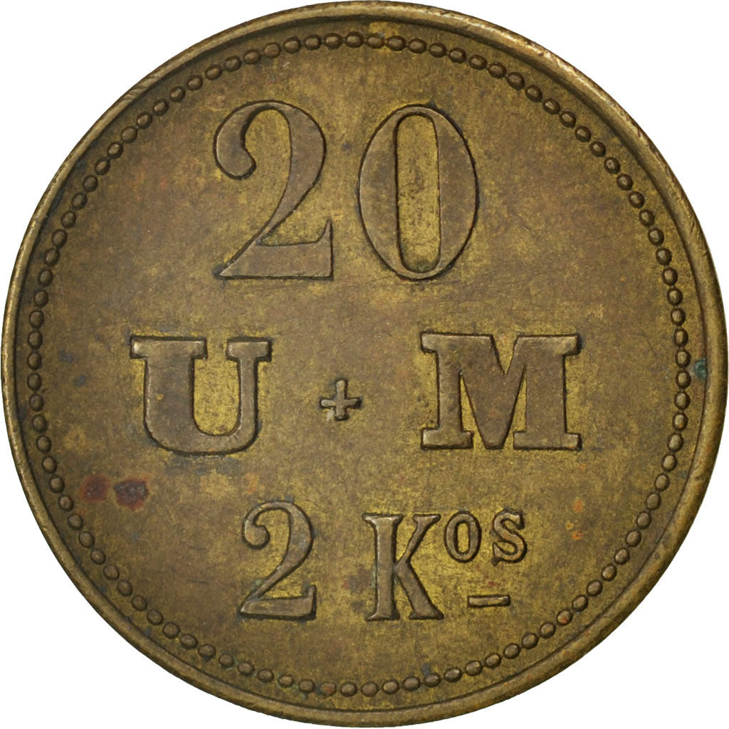 France, 2 Kilos, EF(40-45), Brass, Elie #75.2, 3.20