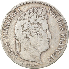 Coin, France, Louis-Philippe, 5 Francs, 1834, Paris, VF(20-25), Silver