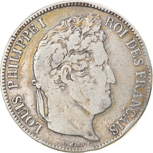 Coin, France, Louis-Philippe, 5 Francs, 1834, Paris, VF(30-35), Silver