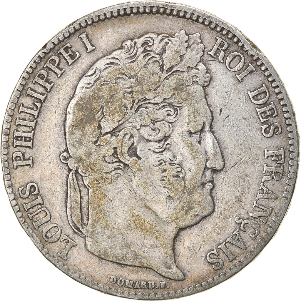 Monnaie, France, Louis-Philippe, 5 Francs, 1837, Paris, TB, Argent, Gadoury:678