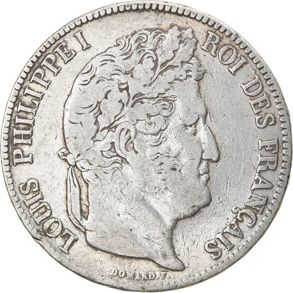 Monnaie, France, Louis-Philippe, 5 Francs, 1837, Paris, TB, Argent, Gadoury:678