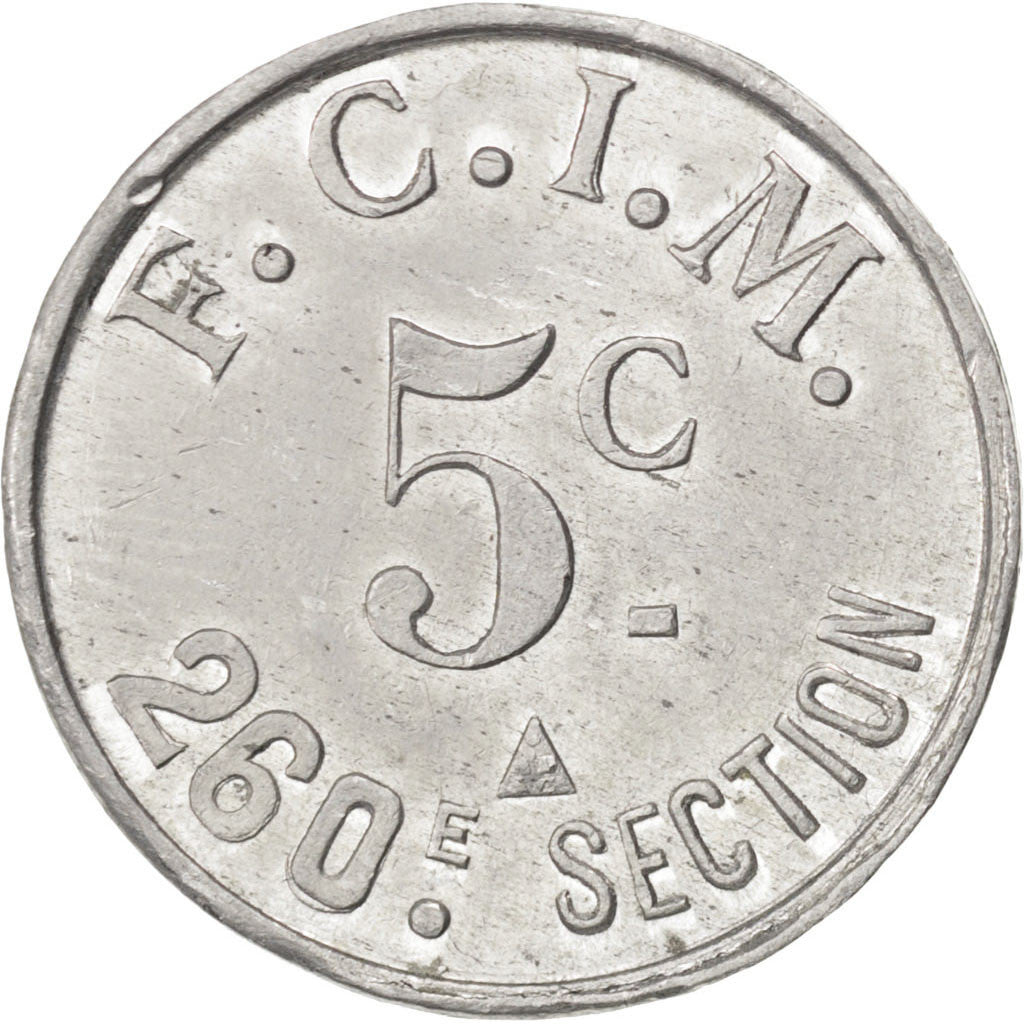 France, 5 Centimes, 1922, AU(50-53), Aluminium, Elie #10.1, 0.78