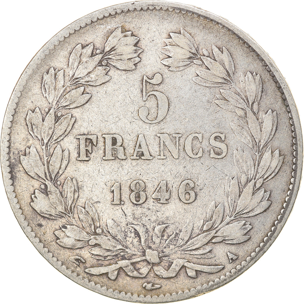 Monnaie, France, Louis-Philippe, 5 Francs, 1846, Paris, TB, Argent