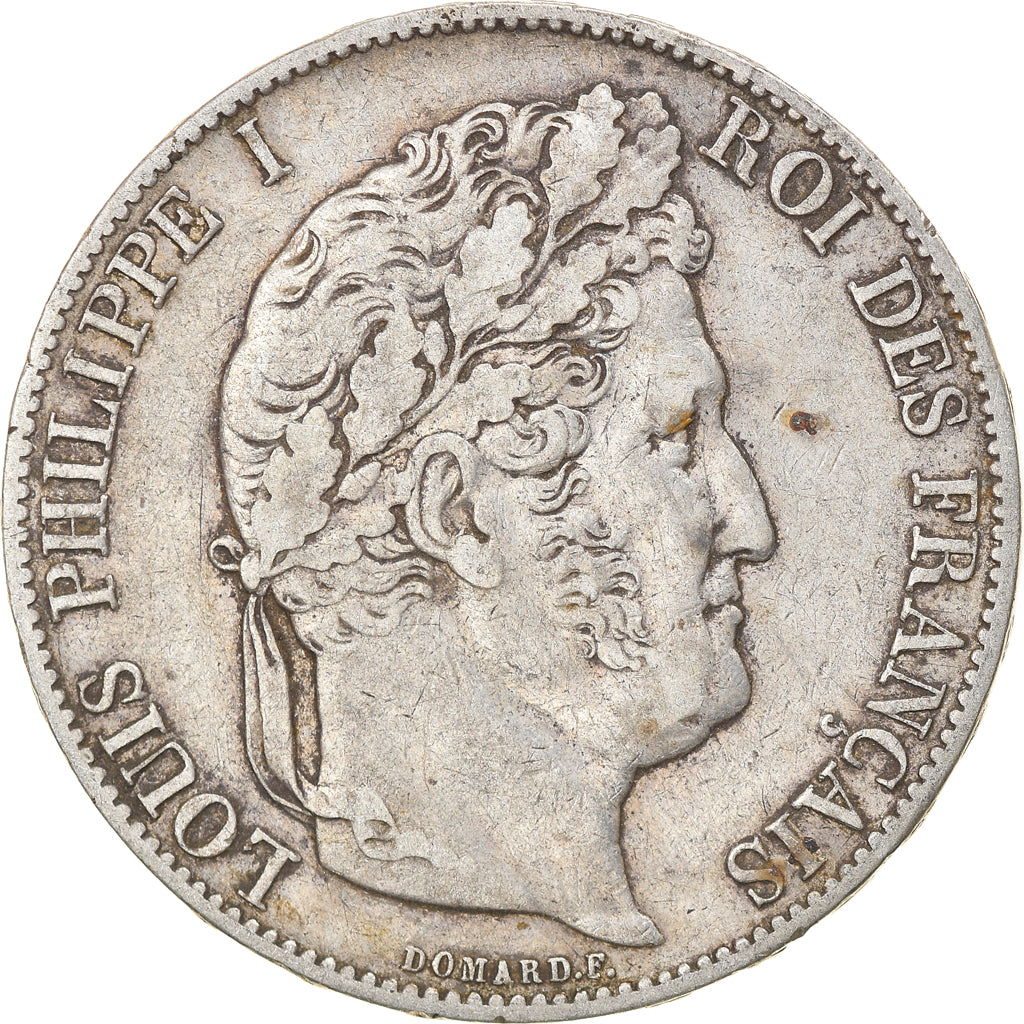 Moneda, Francia, Louis-Philippe, 5 Francs, 1846, Paris, BC+, Plata, KM:749.1