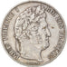 Moneda, Francia, Louis-Philippe, 5 Francs, 1846, Paris, BC+, Plata, KM:749.1