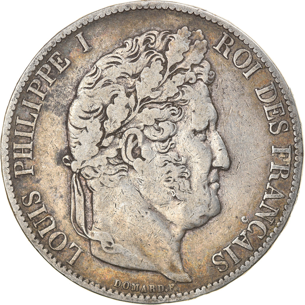 Moeda, França, Louis-Philippe, 5 Francs, 1847, Paris, VF(30-35), Prata