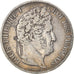 Moeda, França, Louis-Philippe, 5 Francs, 1847, Paris, VF(30-35), Prata