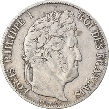 Moeda, França, Louis-Philippe, 5 Francs, 1847, Paris, VF(30-35), Prata