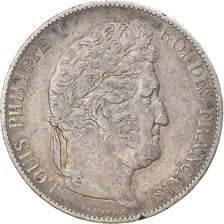 Munten, Frankrijk, Louis-Philippe, 5 Francs, 1847, Paris, FR+, Zilver, KM:749.1